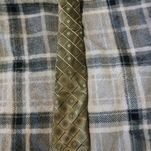 Murano Olive Green Patterned Tie